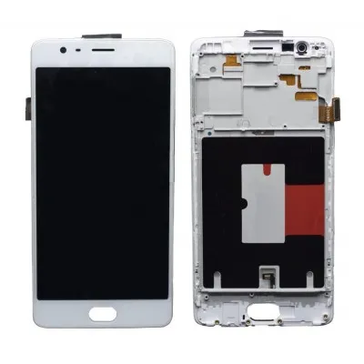 LCD with Touch Screen for OnePlus 3 - White (display glass combo folder) by Sparestream