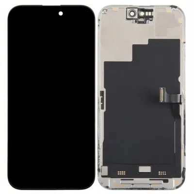 LCD with Touch Screen for Apple iPhone 15 Pro Max - White (display glass combo folder) by Sparestream