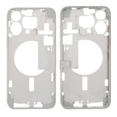 LCD Frame Middle Chassis for Apple iPhone 15 Pro Max - White by Sparestream