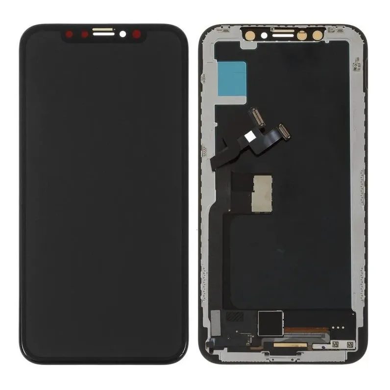LCD with Touch Screen for Apple iPhone X - Black (display glass combo folder) By Sparestream