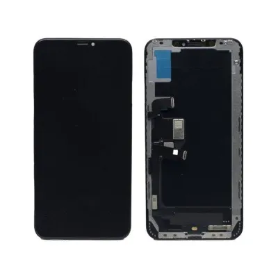 LCD with Touch Screen for Apple iPhone XS Max - Silver (display glass combo folder) by Sparestream