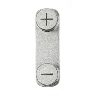 Volume Side Button Outer for Apple iPhone 5s Silver - Plastic Key by sparestream