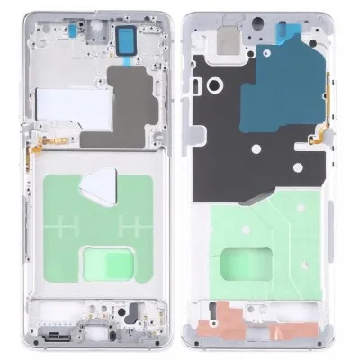 LCD Frame Middle Chassis for Samsung Galaxy S21 Ultra - White by Sparestream