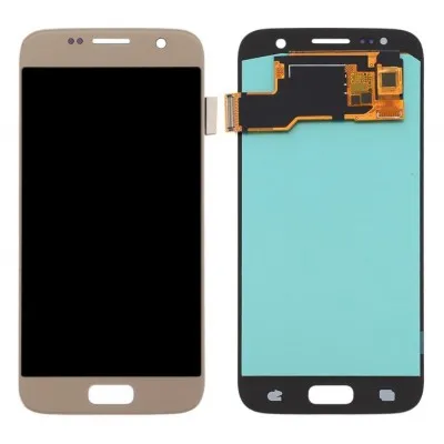 LCD with Touch Screen for Samsung Galaxy S7 - Gold (display glass combo folder) by Sparestream