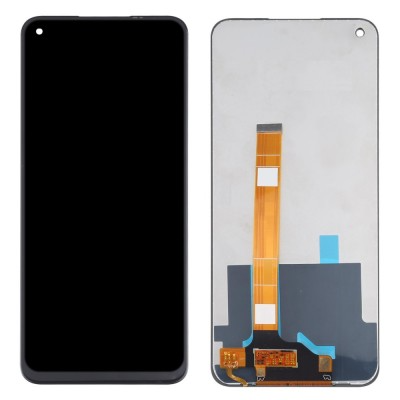 LCD with Touch Screen for Realme Narzo 30 Pro 5G - Black (display glass combo folder) by Sparestream