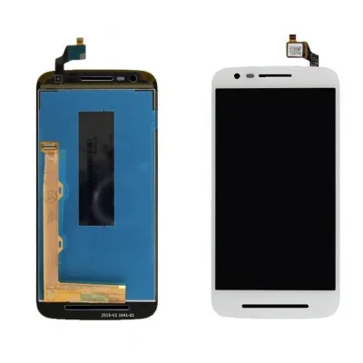 LCD with Touch Screen for Motorola Moto E3 Power - White (display glass combo folder) by Sparestream