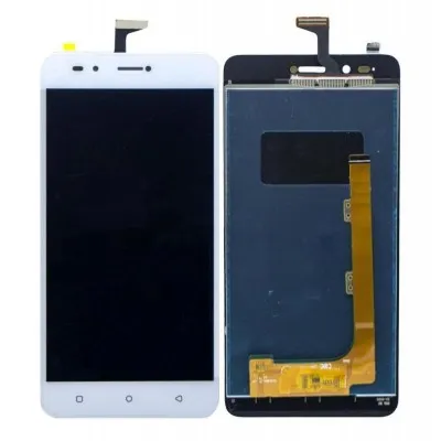 LCD with Touch Screen for Lava Z90 - White (display glass combo folder) by Sparestream