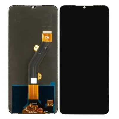 LCD with Touch Screen for Tecno Pop 7 - White (display glass combo folder) by Sparestream