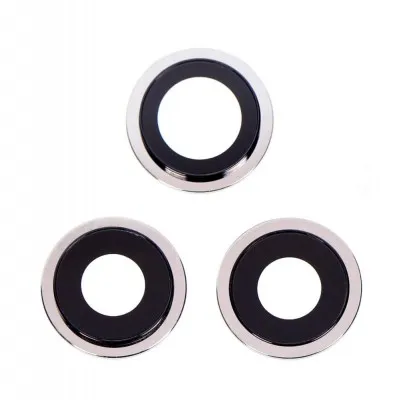 Camera Lens Glass with Frame for Apple iPhone 12 Pro Silver By Sparestream