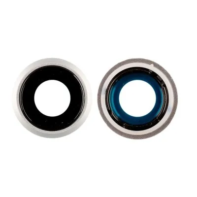 Camera Lens Glass with Frame for Apple iPhone 8 White By Sparestream