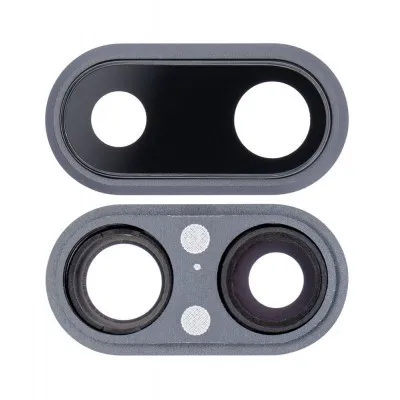 Camera Lens Glass with Frame for Apple iPhone 8 Plus Black By Sparestream