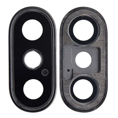 Camera Lens Glass with Frame for Apple iPhone XS Grey By Sparestream