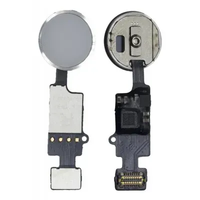 Home Button Complete for Apple iPhone 7 Plus 128GB Silver - Outer Plastic with Inner Flex by Sparestream