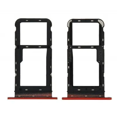 SIM Card Holder Tray for Motorola Moto E7 Power - Red by Sparestream